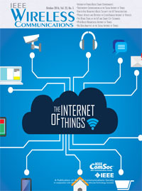 IEEE Wireless Communications: Special Issue on IoT, October 2016