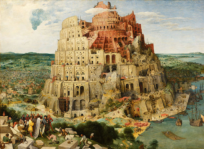 Figure 1: Tower of Babel, Pieter Bruegel the Elder, 1563 [2].